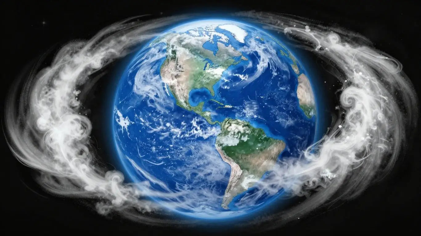 Sketch of Earth as a blue marble in space.