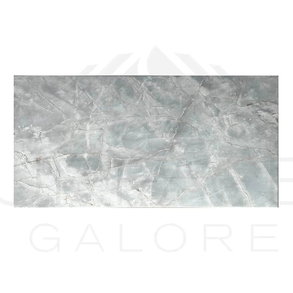 Gray Marble Slab featured in Blue Jade/White Marble 12X24 Polished Tile product