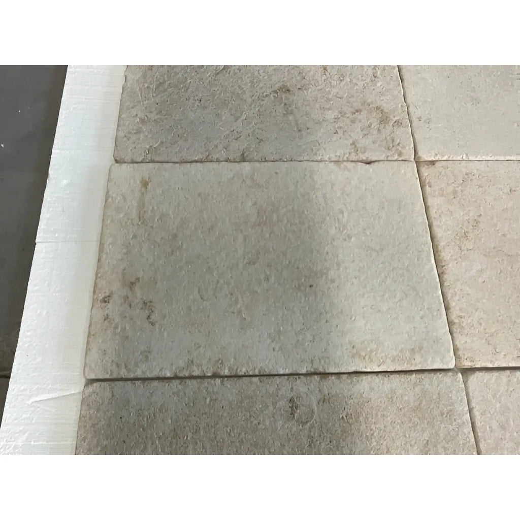 Bordeaux Rustique 16x24 limestone aged beige stone tiles textured surface