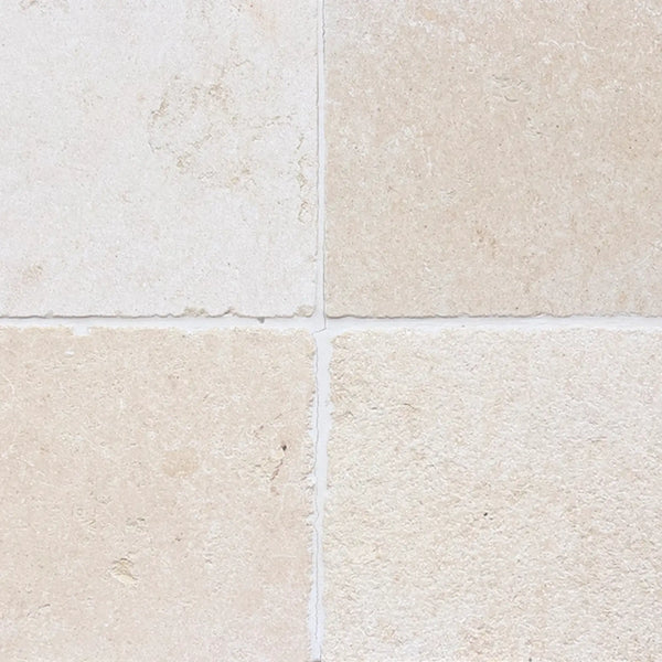 Bordeaux Rustique 16x24 aged limestone beige stone tiles with natural texture