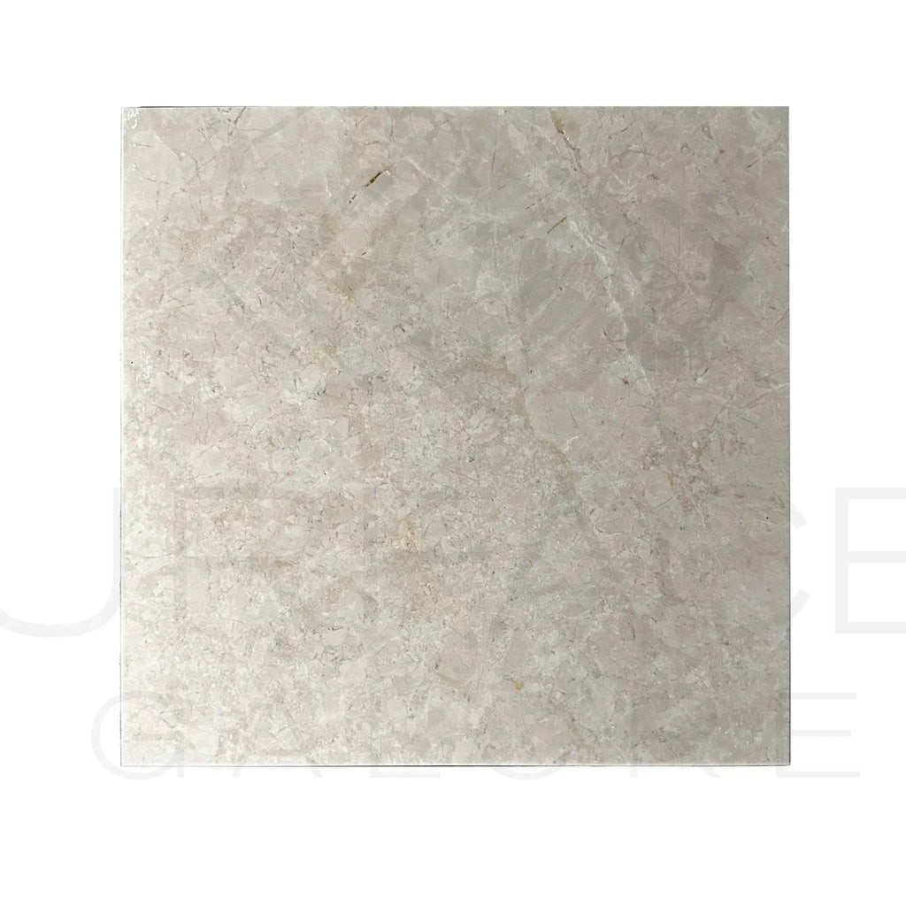 Square beige marble tile from Botticino Cream White 12X12 Polished Tile collection
