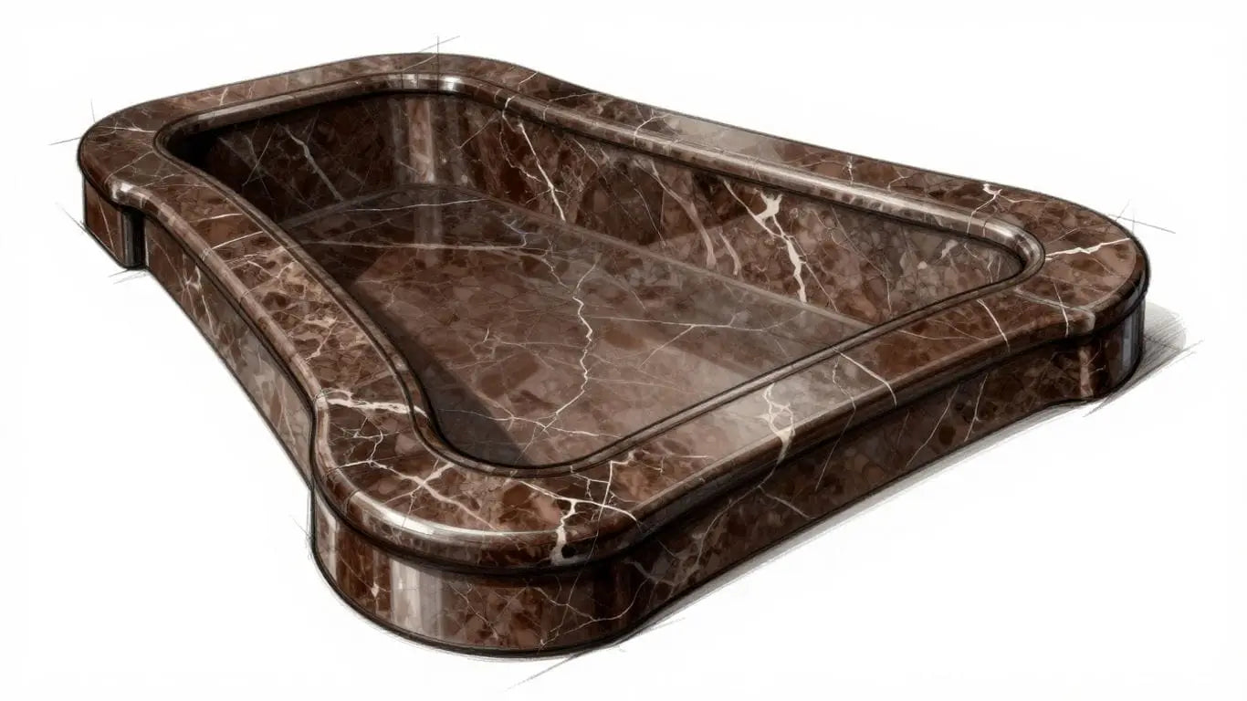 Emperador Dark marble trim sketch
