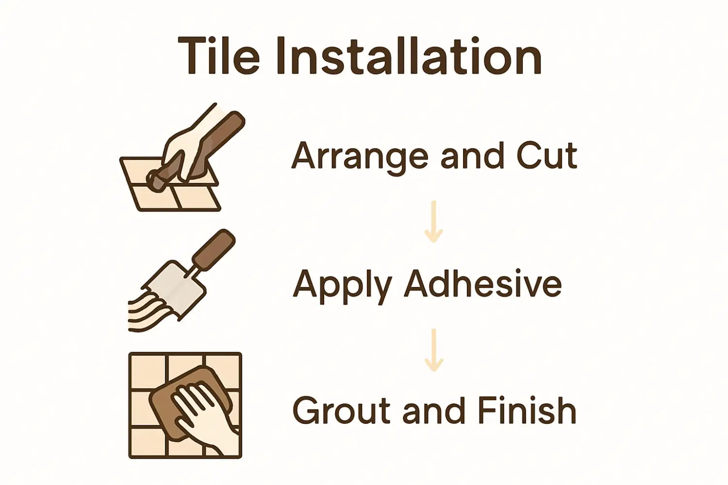 Flowchart of mosaic installation process