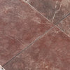 Burgundy Mocha Marble 12x12 Polished Tile with White Veins