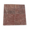 Burgundy Mocha Marble 12x12 Polished Coaster Set