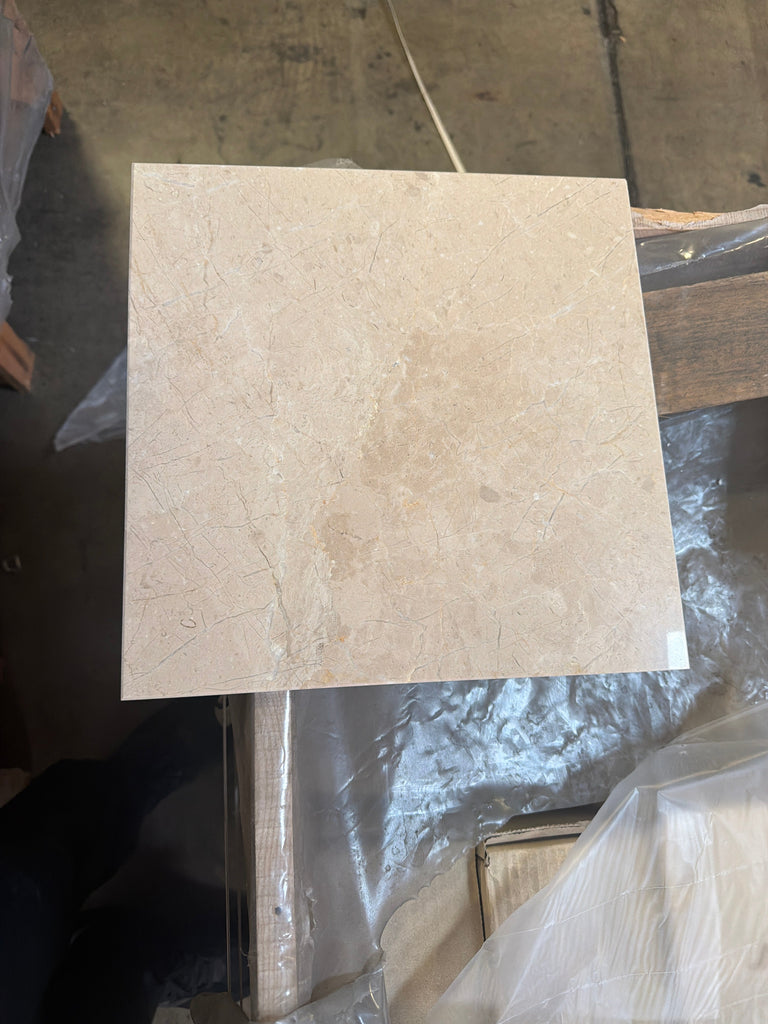 Bursa Beige Marble 12x12 Polished-Honed Tile with Subtle Veining