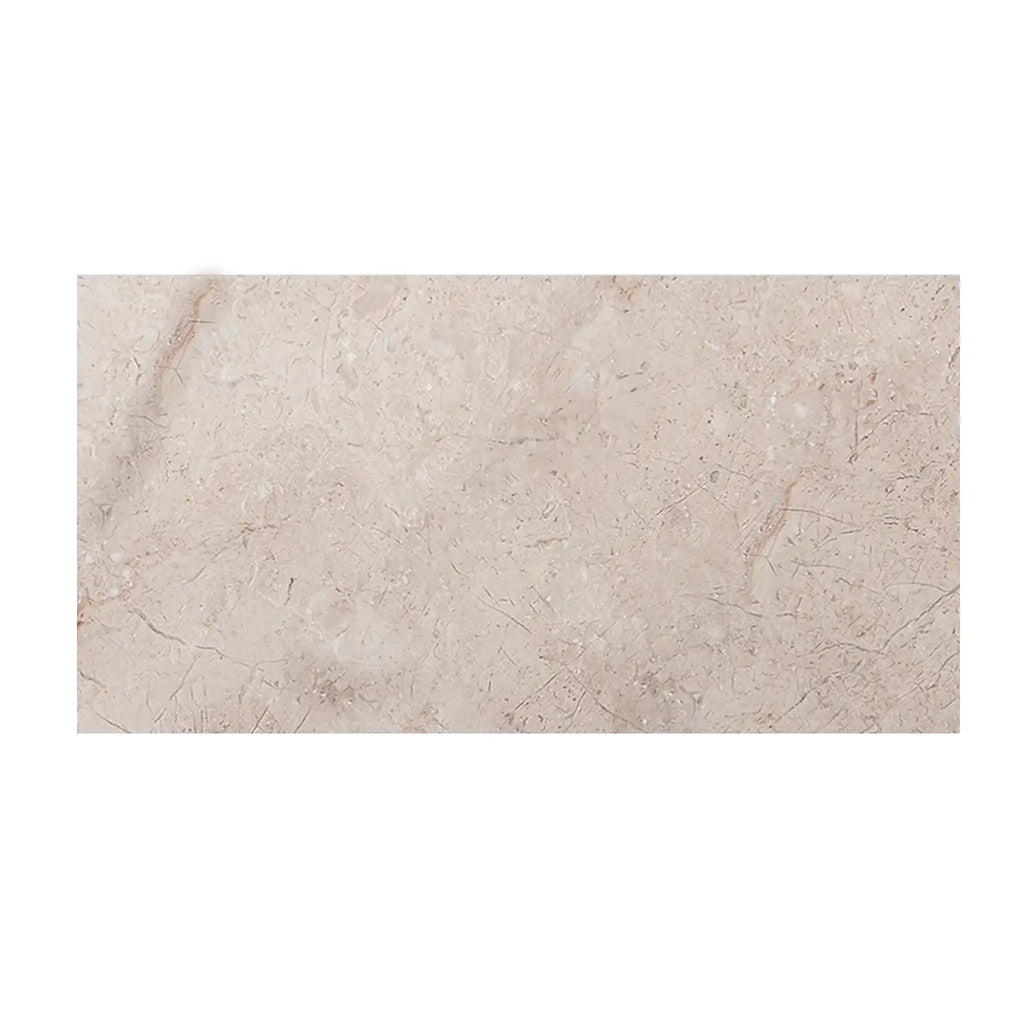 Bursa Beige Marble 12x24 Polished Tile with Gray Veins