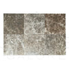 Marble tile arrangement of Cafe Emperador 12X12 Polished Tile, priced at $6.20/Sq.Ft