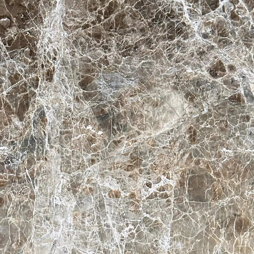 Cracked brown marble texture of Cafe Emperador polished tile 12x12 for elegant decor