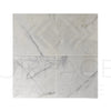 Calacatta Carrara 12X12 Polished Marble Tile arrangement showcasing elegant square design