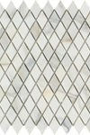 Calacatta Gold 1X2 Diamond/Rhomboid Mosaic Marble Tile Polished or Honed