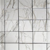 Calacatta Gold 2 Inch Hexagon Mosaic Marble Tile in White Marble Pattern