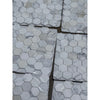 Calacatta Gold 2 inch hexagon mosaic marble tile polished with white hexagonal marble and subtle gray veining packaged in plastic