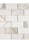 Calacatta Gold 2X4 Brick Mosaic Marble Tile Polished or Honed