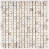 Calacatta Gold 5/8X5/8 Polished or Honed Mosaic Marble Tile Sheet Display
