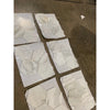 Calacatta gold 6 inch hexagon mosaic marble tile with glossy white hexagonal panels and subtle gray veining