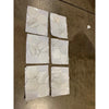 Calacatta gold 6 inch hexagon mosaic marble tile panels in white marble effect with polished or honed finish
