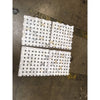 Calacatta Gold basketweave mosaic marble tile with black accents, polished or honed