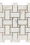 Calacatta Gold Basketweave Mosaic (w/Calacatta Gold-(LARGE)) Mosaic Marble Tile Polished or Honed