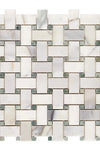 Calacatta Gold Basketweave Mosaic (w/Ming-Green) Mosaic Marble Tile Polished or Honed
