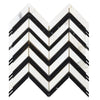 Calacatta Gold Chevron Mosaic Marble Tile with Black Pattern, Polished or Honed Finish