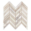 Calacatta Gold Chevron Mosaic Marble Tile in Polished or Honed Finish, Large Size