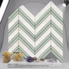 Calacatta gold chevron large mosaic marble tile polished with ming green light green and white veining italian marble