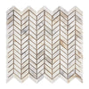 Calacatta Gold Chevron Mini Mosaic Marble Tile in polished and honed finishes