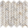 Calacatta Gold Chevron Mini Mosaic Marble Tile in polished or honed finish