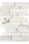 Calacatta Gold Manhattan (Random-Strip) Mosaic Marble Tile Polished or Honed