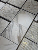Calacatta Gold Marble 12x12 polished or honed white tiles with gray veining
