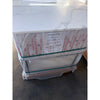 Bundle of Calacatta Gold Marble 12x24 tiles with grey veining secured with green straps