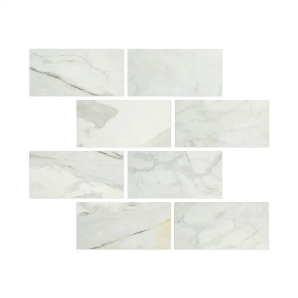 Rectangular Calacatta Gold Marble 12x24 tiles with polished or honed finish