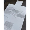 White and grey marble-patterned floor tiles arranged in a cross shape for Calacatta Gold Marble 12X24