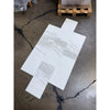 White marble-look tiles with gray veining from Calacatta Gold Marble 12X24 collection