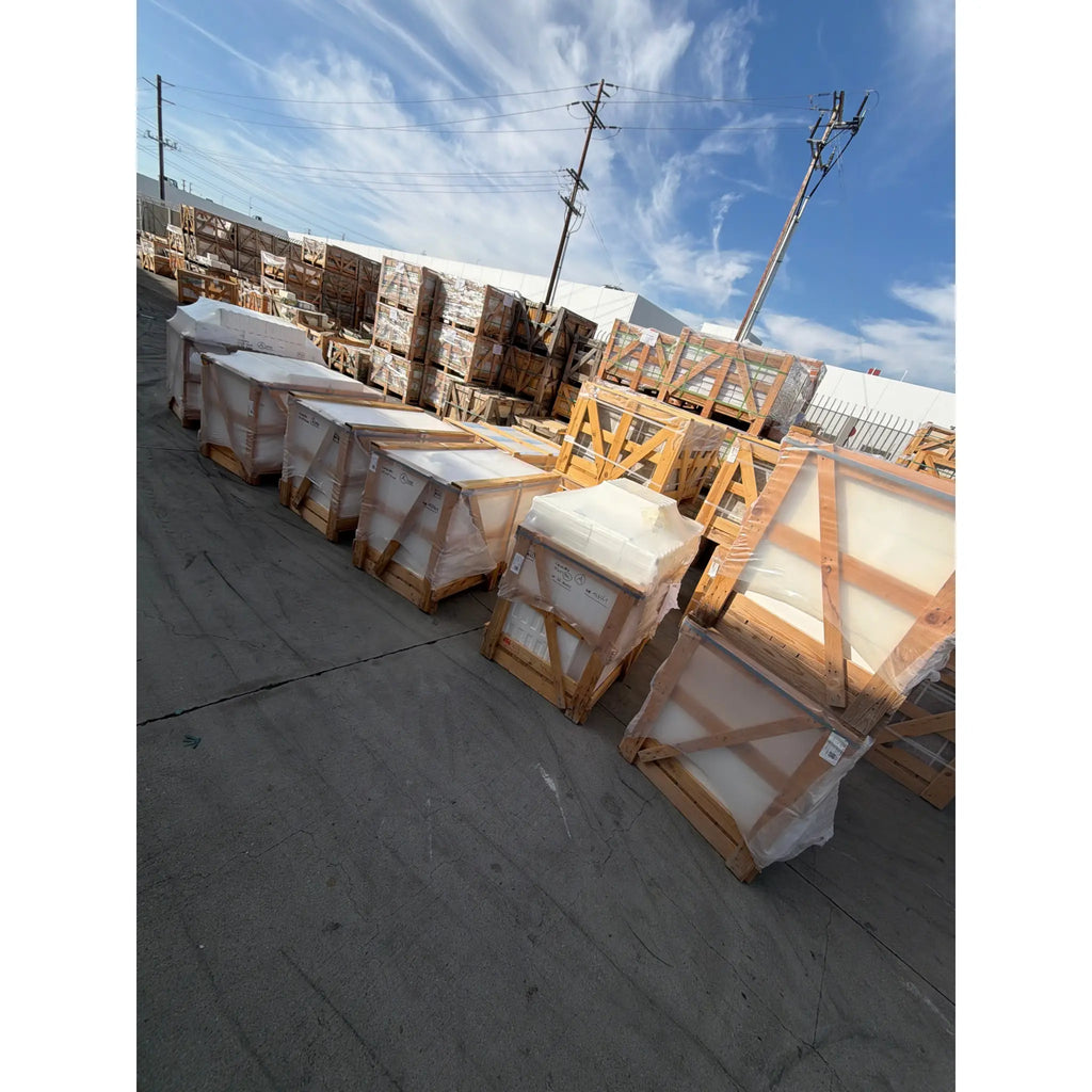 Calacatta Gold Marble 12x24 Polished Slab in Wooden Crate