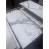 Calacatta gold marble 12x24 polished slab with white marble and elegant gray veining for premium surfaces