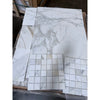 Calacatta Gold Marble 12x24 with white marble and gray veining, glossy finish