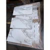 Calacatta Gold Marble 12X24 white tiles with gray veining in protective plastic