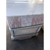 Bundle of Calacatta Gold Marble 12x24 tiles with grey veining secured with green straps