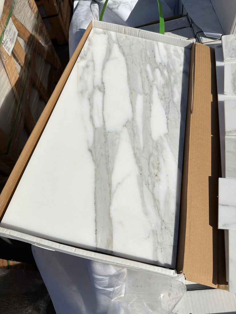Calacatta Gold Marble 12x24 Polished Slab in Box