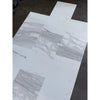 White and grey marble-patterned floor tiles arranged in a cross shape for Calacatta Gold Marble 12X24