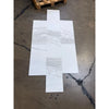 White rectangular Calacatta Gold Marble tiles with gray marble-like veining