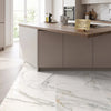 Calacatta gold marble 18x18 polished tile with elegant white and gold veining for refined interior surfaces