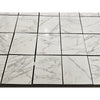 Calacatta gold marble 18x18 polished floor tiles in white marble effect with subtle gray veining