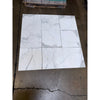 Calacatta Gold 18x18 polished white marble-effect square tiles with gray veining