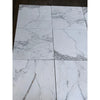 Calacatta Gold Marble 18x18 polished tiles with white marble-effect and gray veining