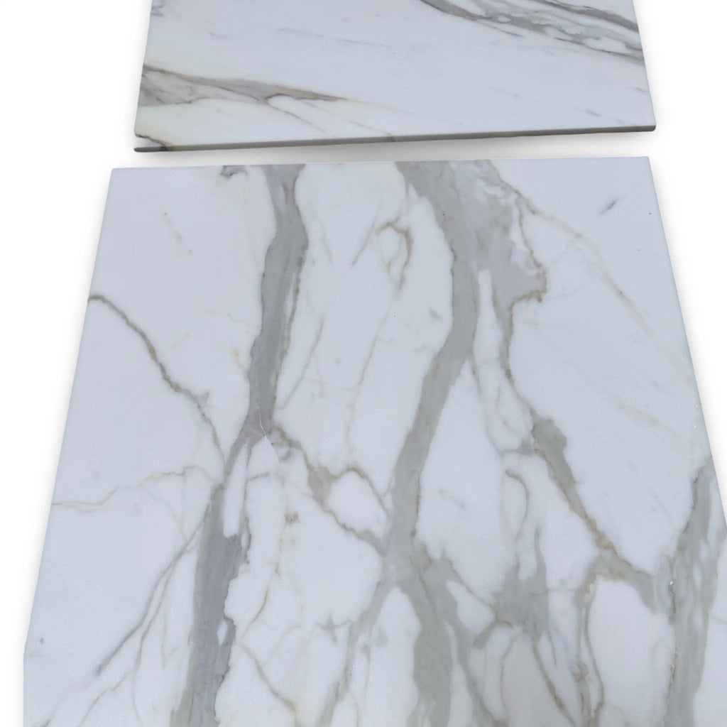 Calacatta Gold Marble 18X18 Polished or Honed with elegant white marble patterns