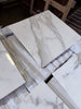 Calacatta Gold Marble 18x18 Polished white tile with gray veining
