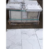 Calacatta Gold Marble 18x18 Polished white tiles with gray veining in boxes on pallet